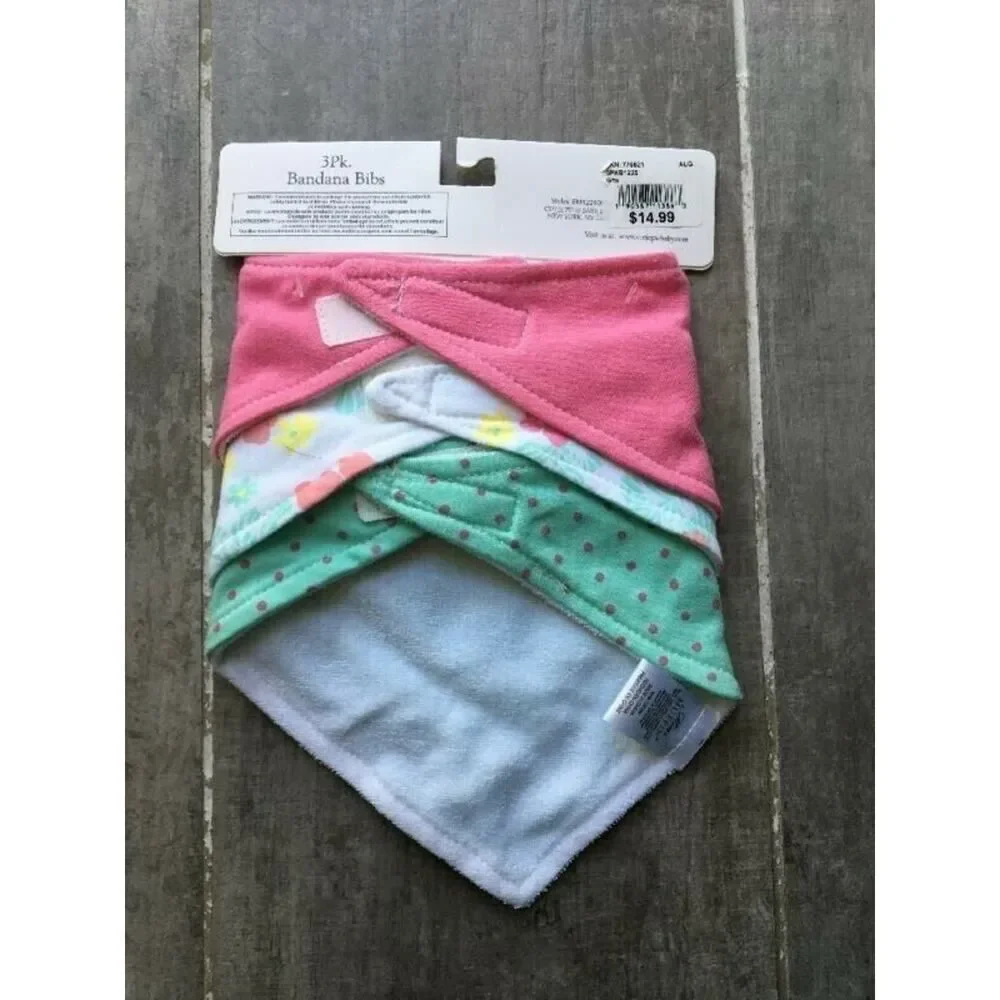 CUTIE PIE BABY 3 pack Bandana Bibs MINI MUFFIN Baby Girl NEW Cute Burp
